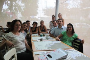 Katha's farewell party at cafe Louise