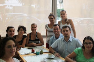 Katha's farewell party at cafe Louise